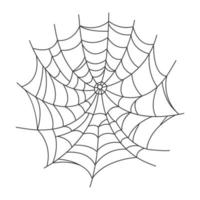 Spider web isolated on white background. Design element for Halloween. vector