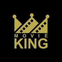 film logo design concept with the shape of the king's crown vector