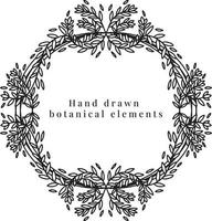 Hand drawn botanical elements vector