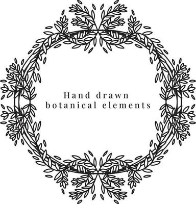 Hand drawn botanical elements