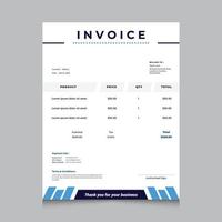 Creative corporate business invoice template. Business invoice for your business. Print ready file. vector