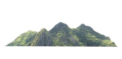 mountain rock with forest at thailand isolate on white background photo