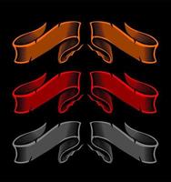 various kinds of ribbons for ... vector