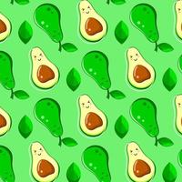 Background with avocado fruit pattern vector