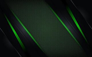 Modern futuristic black background combination with green technology diagonal vector