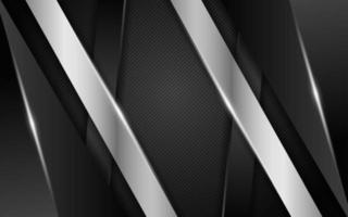 Modern black background combination with silver line glowing vector