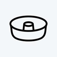Icon Cake Mold. suitable for Bakery symbol. line style. simple design editable. design template vector. simple illustration vector