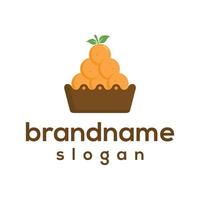 Vector graphic of fresh orange logo design template