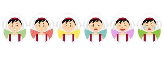 Italians Avatar with Various Expression vector