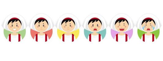 Italians Avatar with Various Expression vector