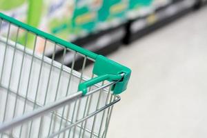 Shopping cart in Supermarket photo