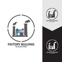 vector de iconos de edificio de fábrica