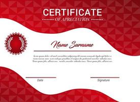 Modern simple certificate template design vector