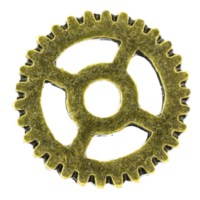 brass cog wheels on isolated background png