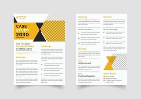 Creative case study flyer template vector