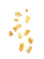 Falling banana chips cutout, Png file