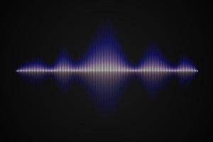 Abstract music sound wave, vector