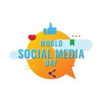 dia mundial de las redes sociales vector