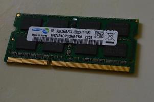 Batam, Indonesia. june 18th, 2022. 2gb DDR3L laptop RAM from Samsung brand photo