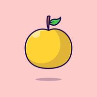 Orange Fruit Cartoon Icon Illustration vector