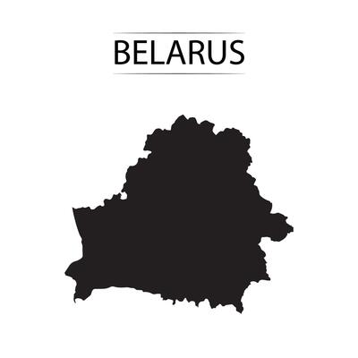 Belarus country map silhouette