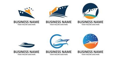 vector logo speed boat symbol