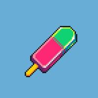 ilustración de vector de helado de pixel art completamente editable