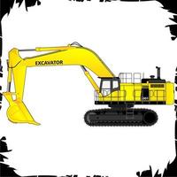 Vector illustration objects excavator