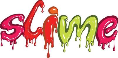 Slime colorful  Text with drip effect