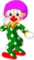 Funny clown cartoon vector