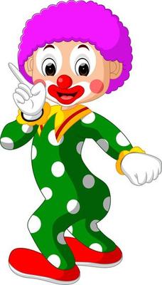 Funny clown cartoon