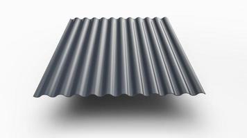 Gray tile roof floor metal fibber background. Closeup roofing texture pattern. Materials to build a house for sun and rain protection. 3d illustration photo