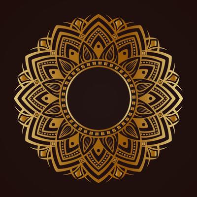 mandala vector golden round decoration