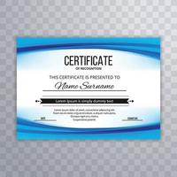 diseño de onda de certificado de empleado moderno del mes vector