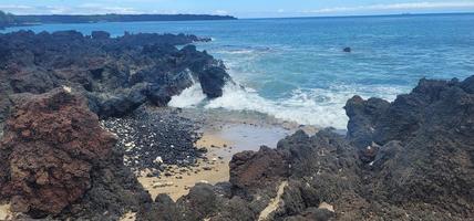 campo de lava del sendero hoapili en maui hawaii foto