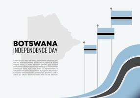 celebración nacional del día de la independencia de botswana el 30 de septiembre. vector