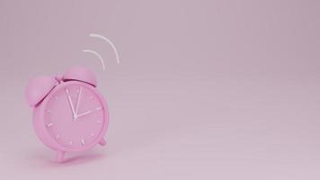 vintage ringing alarm clock.alarm clock isolate on background.Minimal pastel template for card,banner,website,Education,Products.3d render illustration. photo