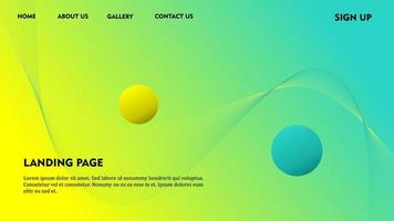 Landing page modern background Digital marketing cover and web banner template vector