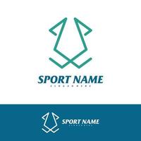 Symple Squid logo design vector template, Squid logo concepts illustration.