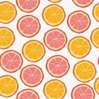 Slices of oranges in small to big sizes. Vector illustration.