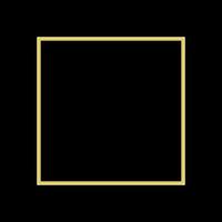 Square Golden Frame on The Black Background vector
