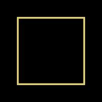 Square Golden Frame on The Black Background vector