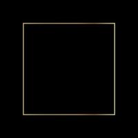 Square Golden Frame on The Black Background vector