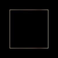 Square Golden Frame on The Black Background vector