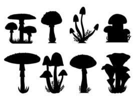 ilustración de diseño de vector de hongos aislado sobre fondo blanco