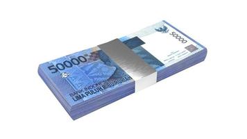 Indonesian rupiah currency 3d rendering photo