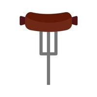 Burning Sausage Line Icon vector