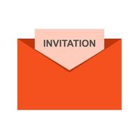 icono de línea de invitación a fiesta vector