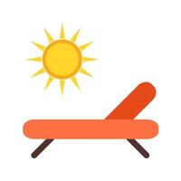 Sunbathe Line Icon vector