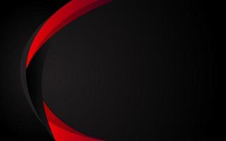 fondo de contraste rojo y negro de ondas corporativas. diseño para banner, volante, volante con lugar para texto. ilustración vectorial vector